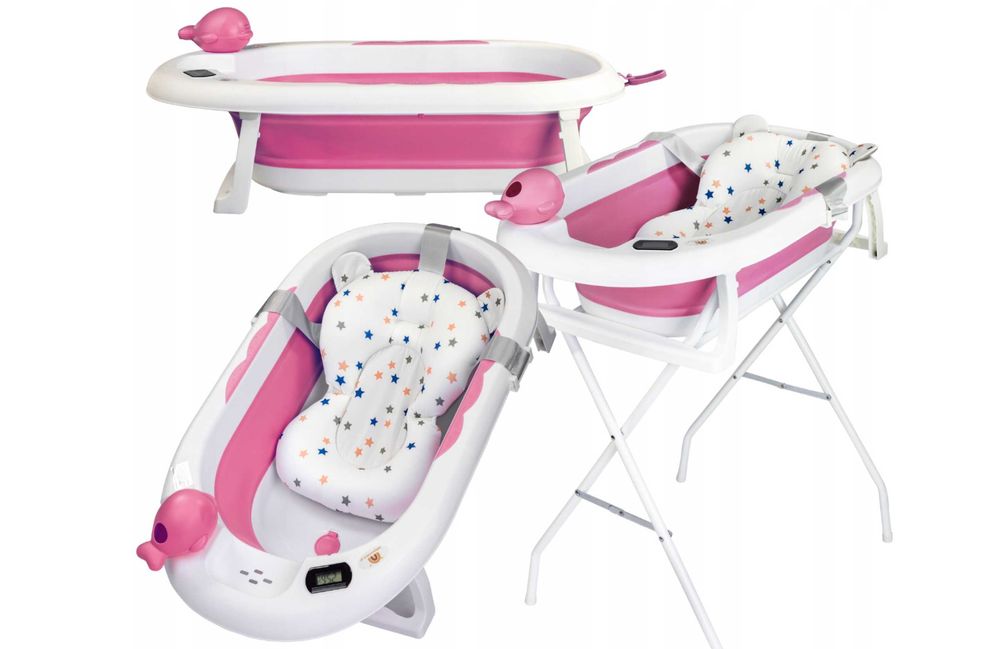 Wanienka niemowlęca składana ze stojakiem stelażem Nela Babywonders