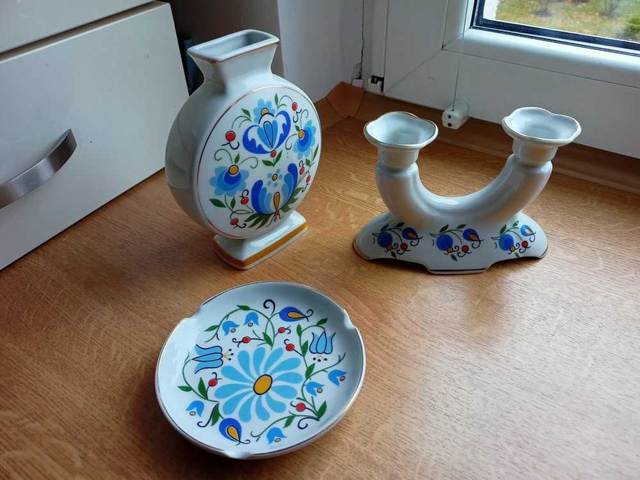 Zestaw LUBIANA wazon świecznik popielniczka Na wspaniały prezent