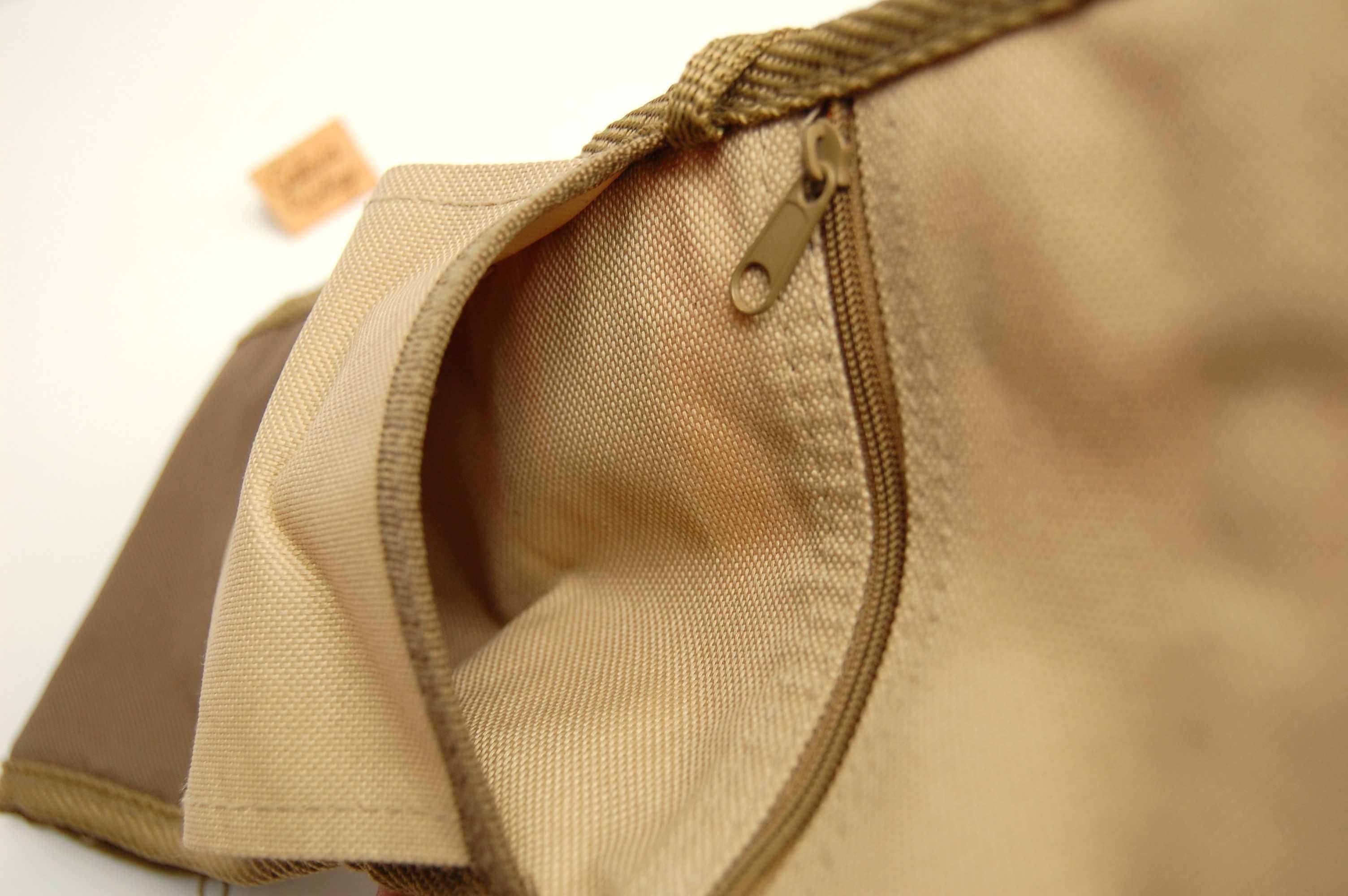 Portfel, męska saszetka na ramię, beż, khaki, militarny styl
