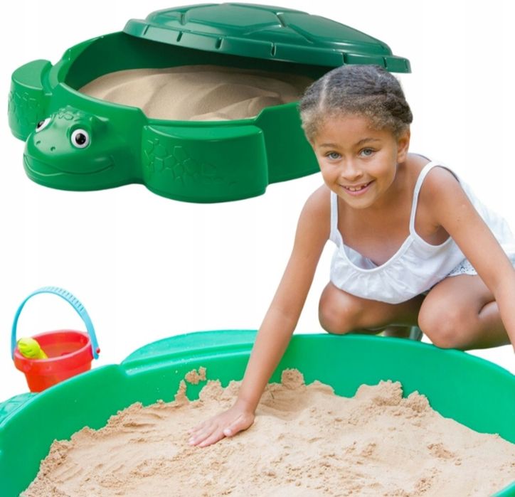 Piaskownica używana stan bdb żółw. Zamykana . Little tikes