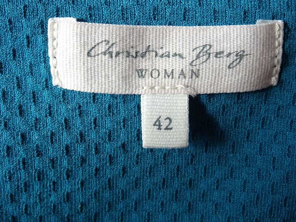 Elegancka klasyczna turkusowa morska bluzka Christian Berg 28% wiskoza