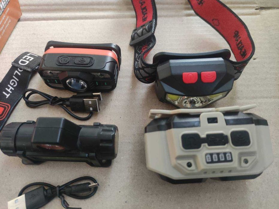 Фонарь Ліхтар налобный LED COB  с обычным и сенсорным управлением