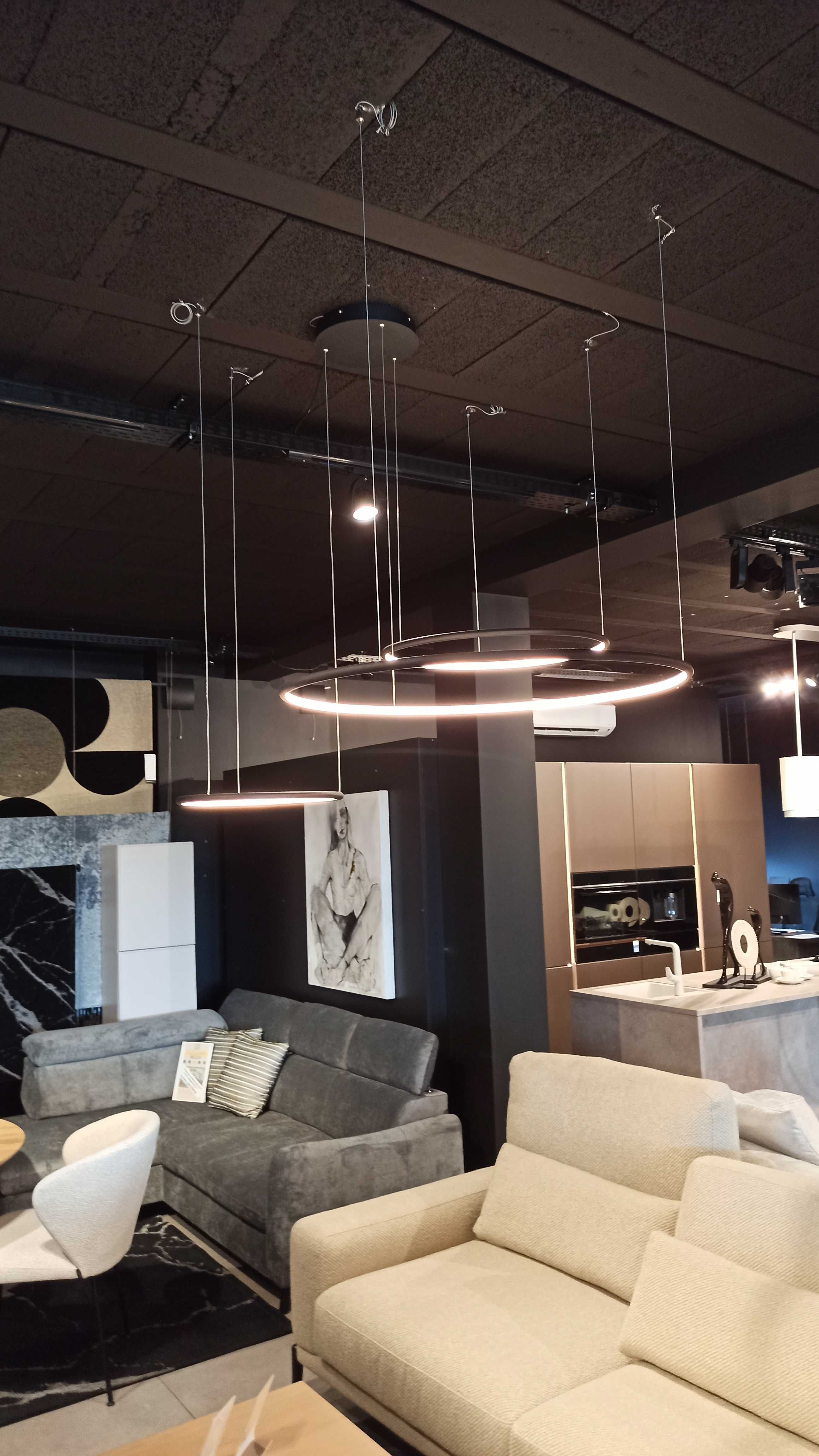 lampa wisząca ledowe okręgi Altavola z ekspozycji