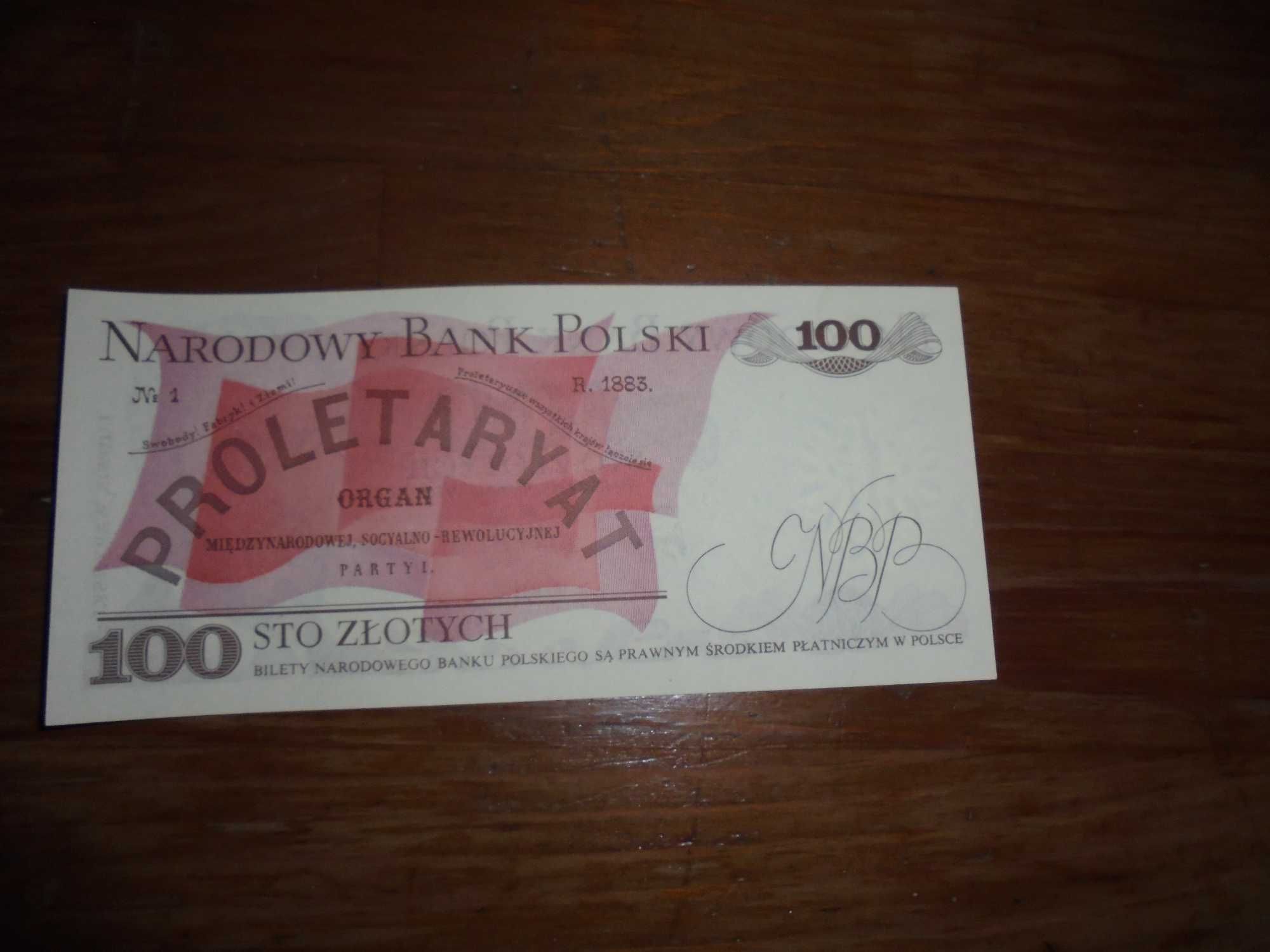 banknot polski 100 złotych 1976r seria ET  stan bankowy-UNC b 289