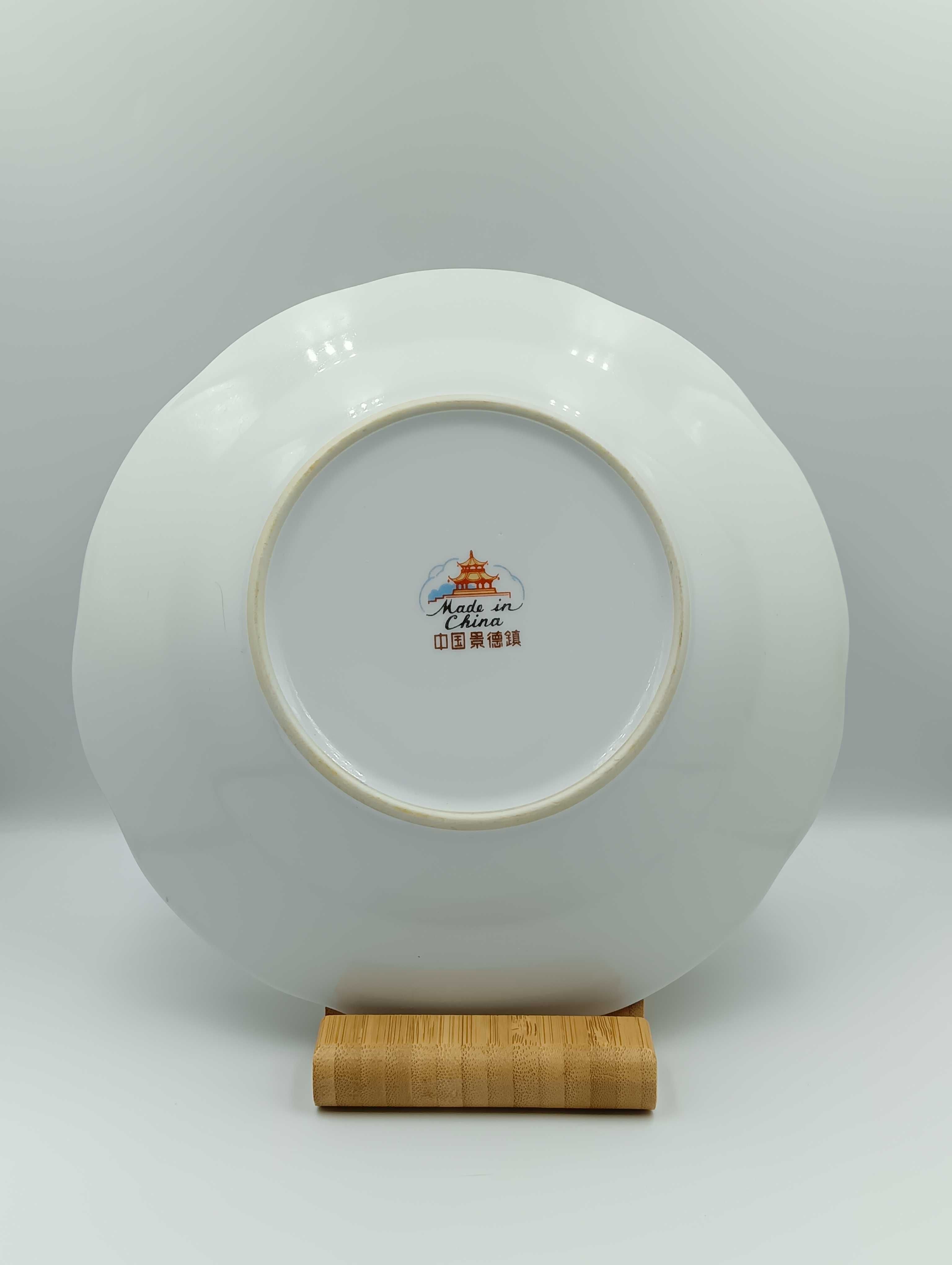 6 ceramicznych głębokich talerzy Made in China PRL Retro