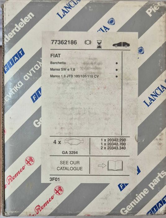 Klocki hamulcowe Fiat - oryginał