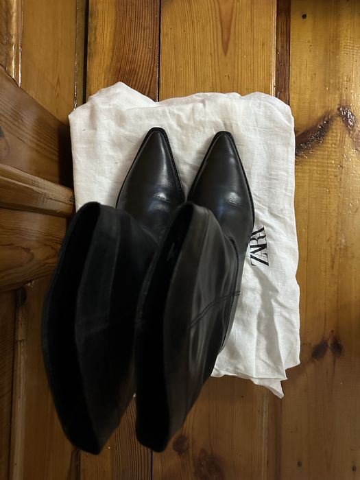 Шкіряні козаки Zara 41 р