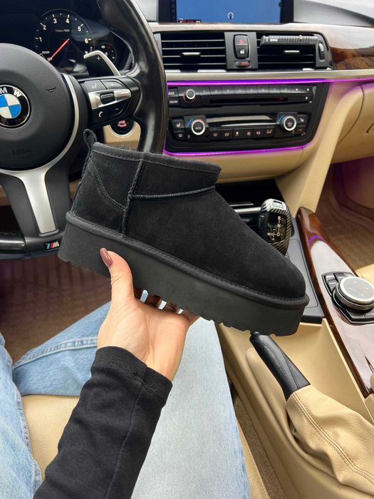 Уггі UGG Ultra Mini Black Platform Угг Преміум (36-41)