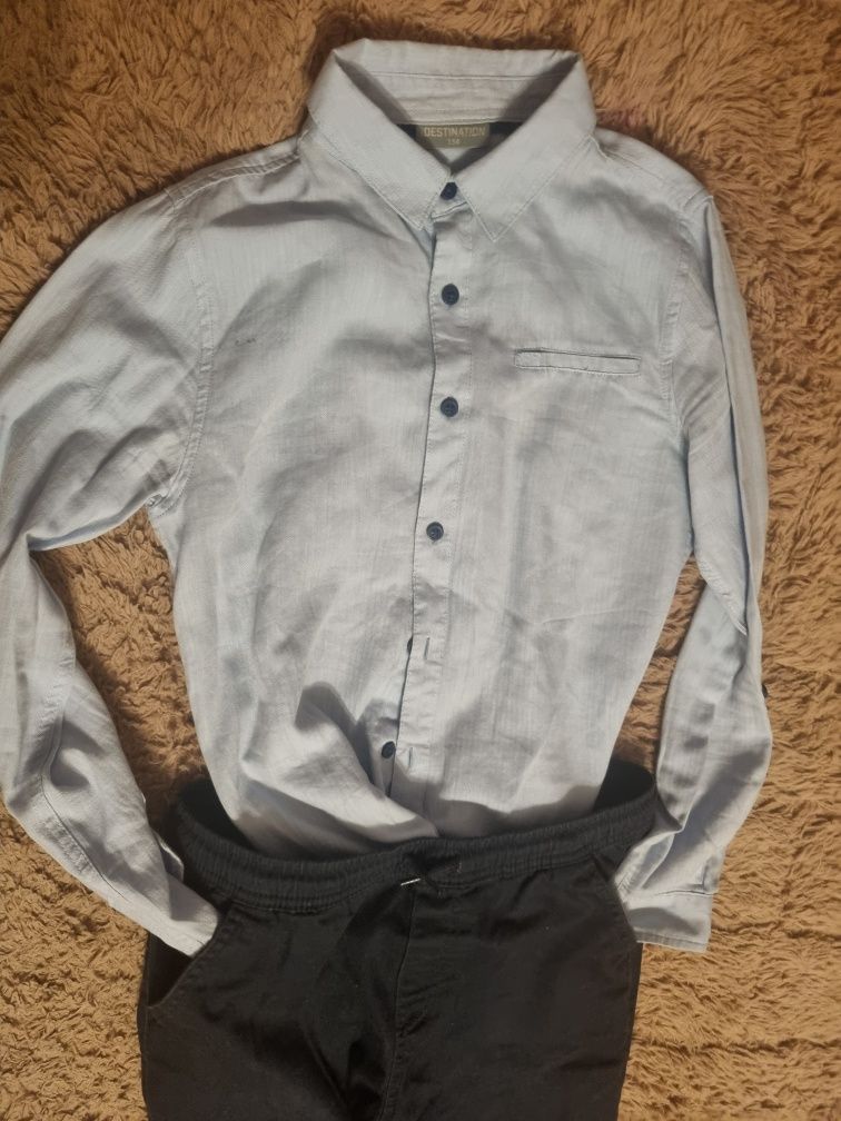 Zestaw elegancka koszula spodnie r.158 dla chlopca