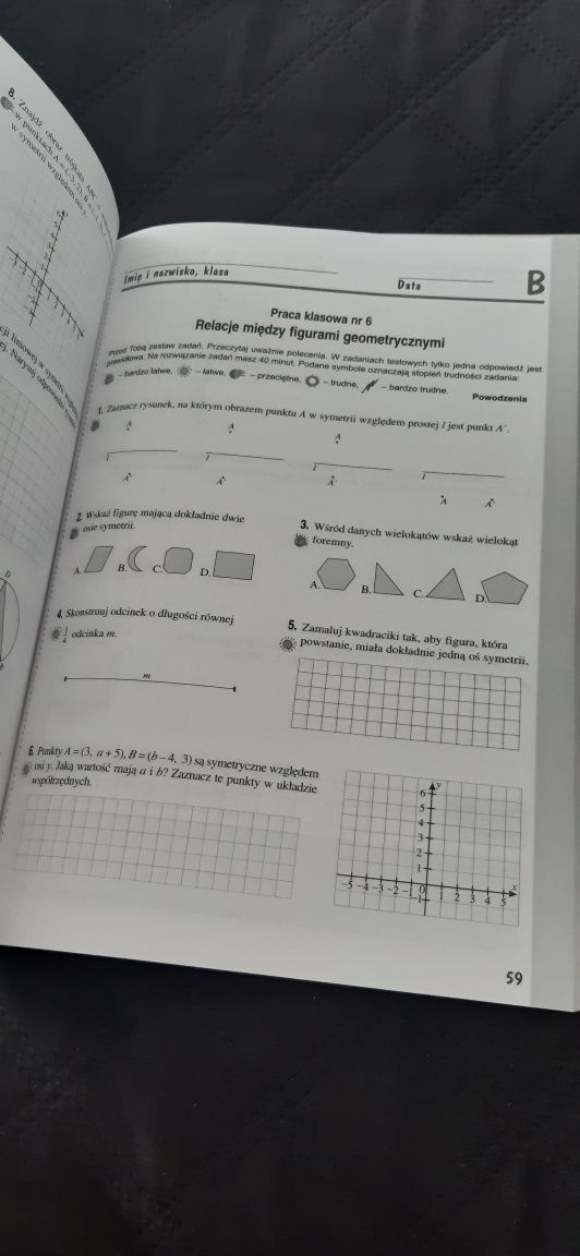 Matematyka krok po kroku sprawdziany