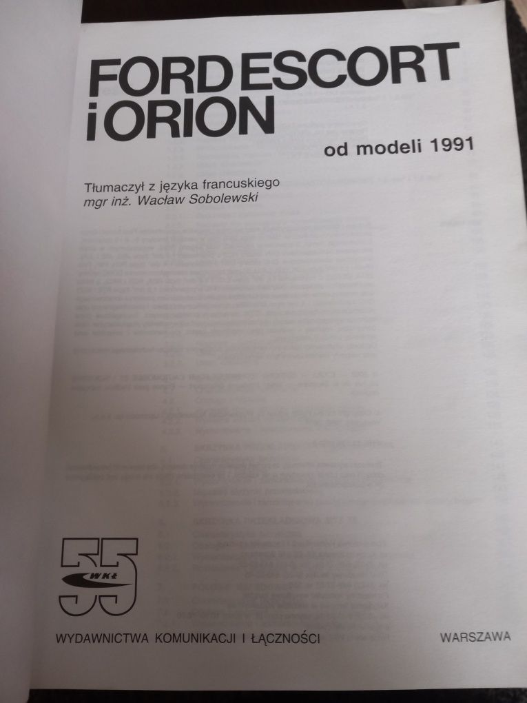 Książka Ford Escort i Orion