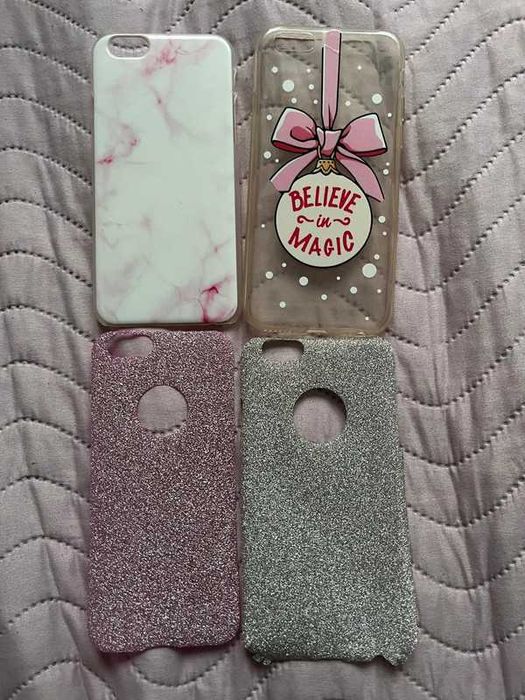 Zestaw 2 obudowy case etui i 2 wkłady błyszczące świąteczne iphone6/6s