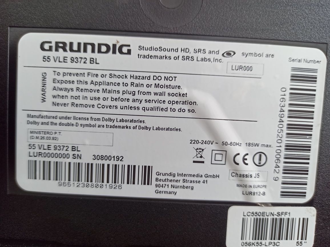 Телевізор Grundig 55 VLE 9372 BL(FullHD) T2/WiFi