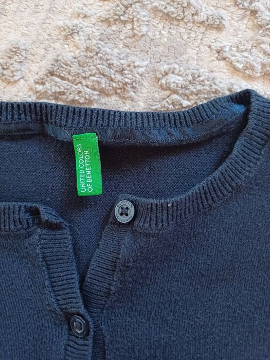 Sweterek dziewczęcy 140cm granatowy