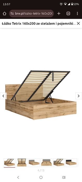 Łóżko sypialniane Tetrix 160x200 z pojemnikiem