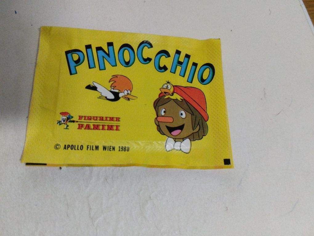 Cromos da Panini do Pinocchio do ano de 1980