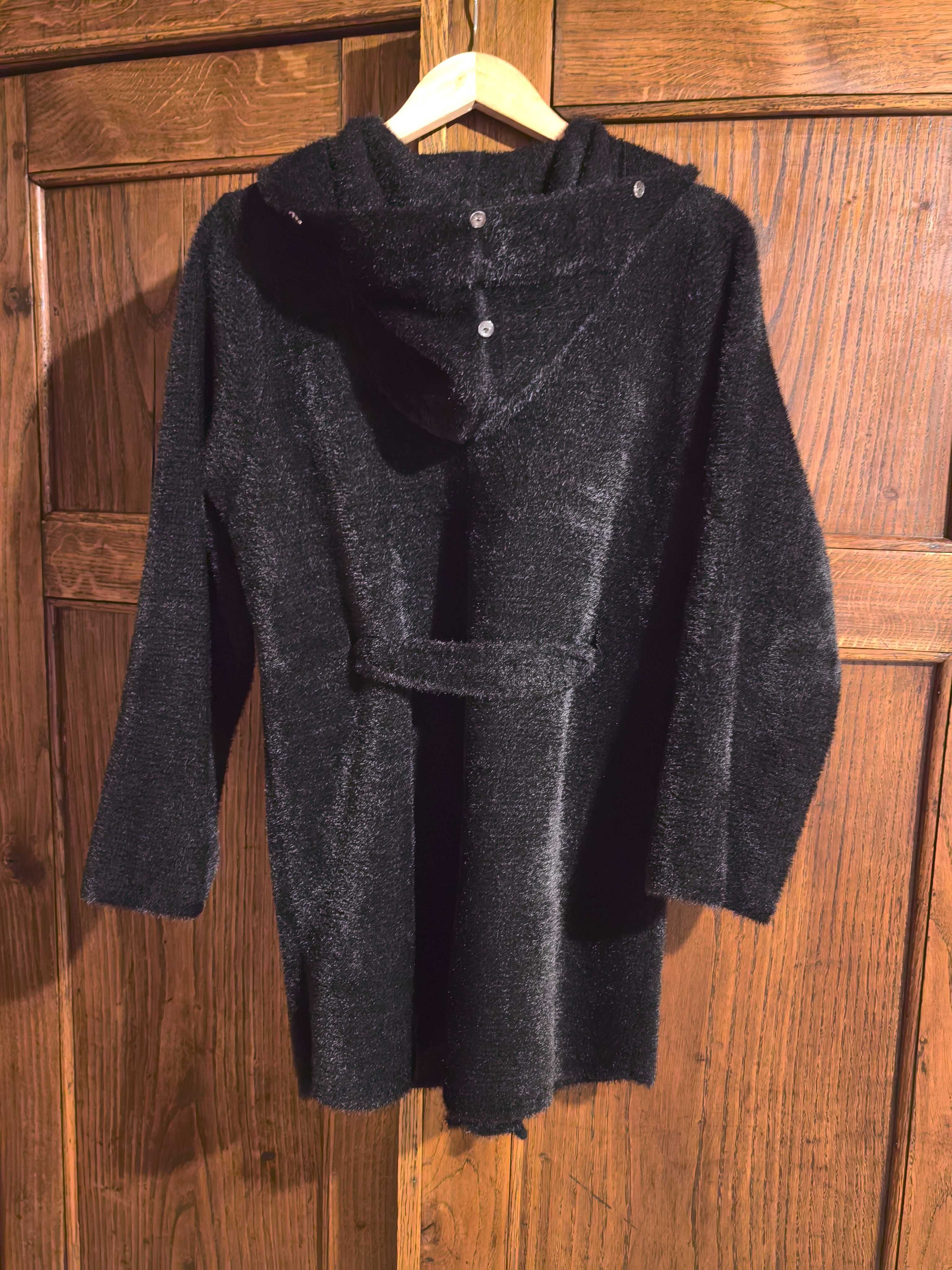sweter płaszcz oversize alpaka