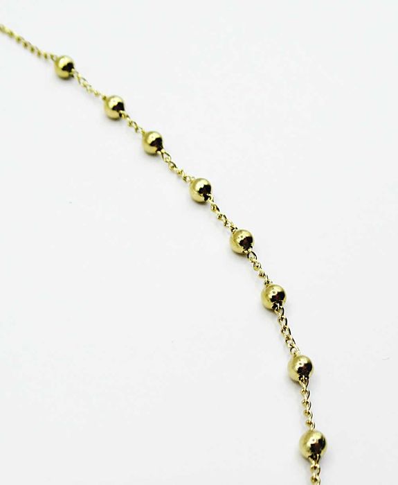 Naszyjnik Blueberry złoty stal chirurgiczna 10 różaniec kuleczki G45