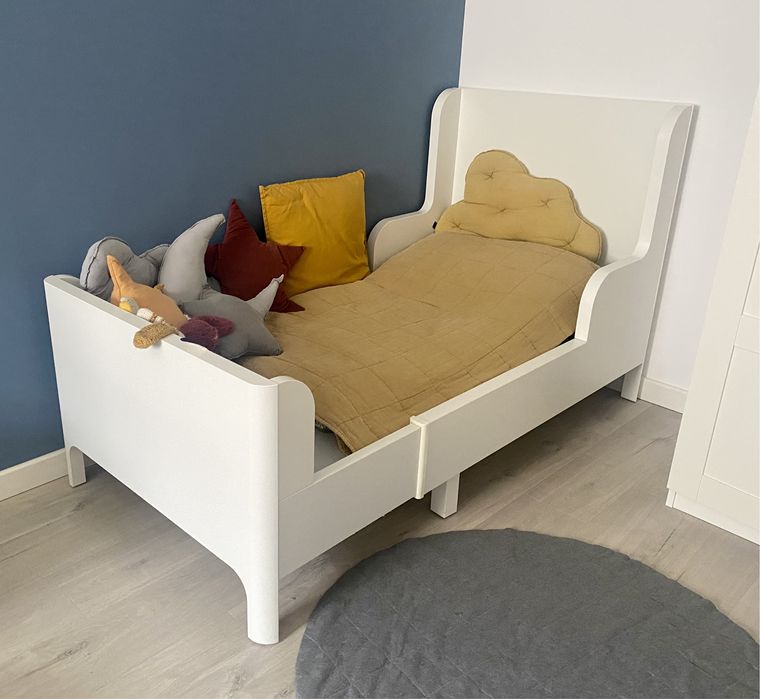 IKEA Busunge - łóżko z regulowaną ramą białe
