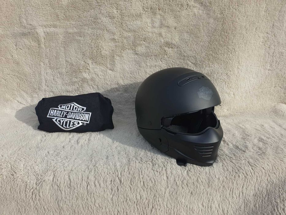 wys 18.10 Harley Davidson Pilot 2w1  XXL kask motocyklowy z blendą.