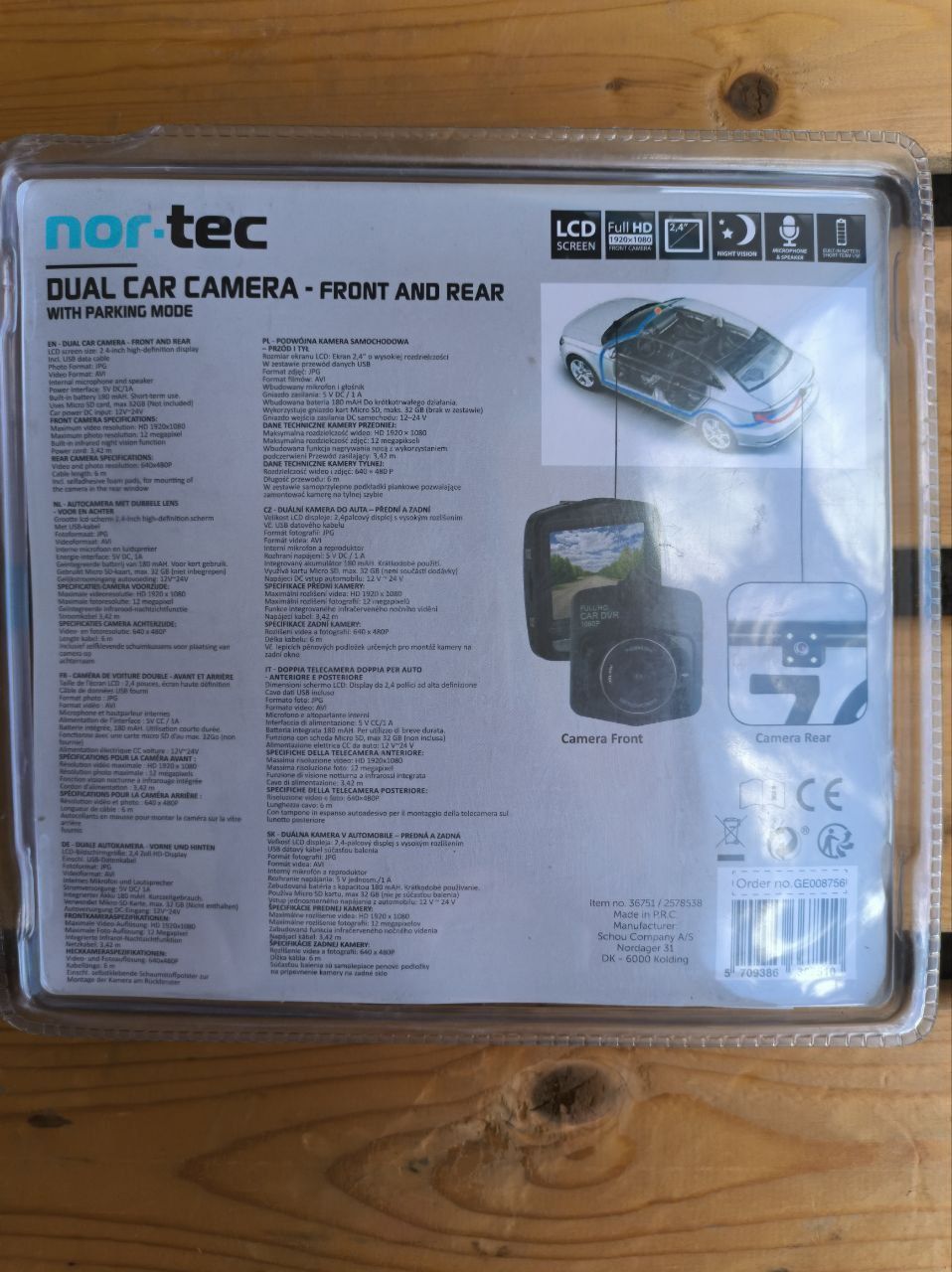 Відеореєстратор nor-tec front and reader DUAL CAR CAMERAВідеореєстрато