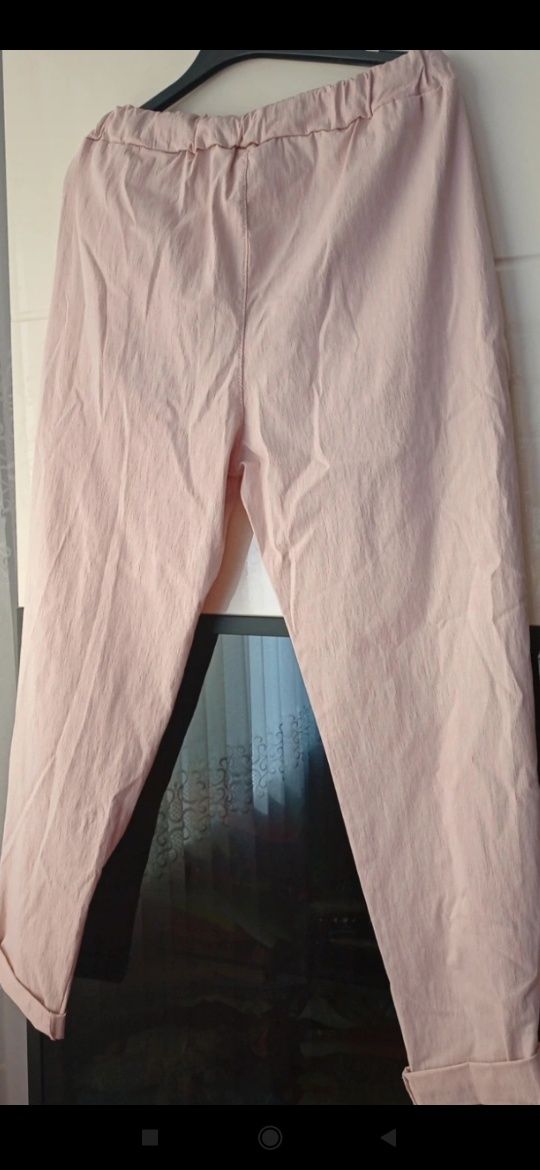 Spodnie damskie włoskie nowe pas do 110 cm
