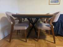 Stół rozkładany 140 cm (po rozłożeniu 180 cm) – kolor orzech – Invest-