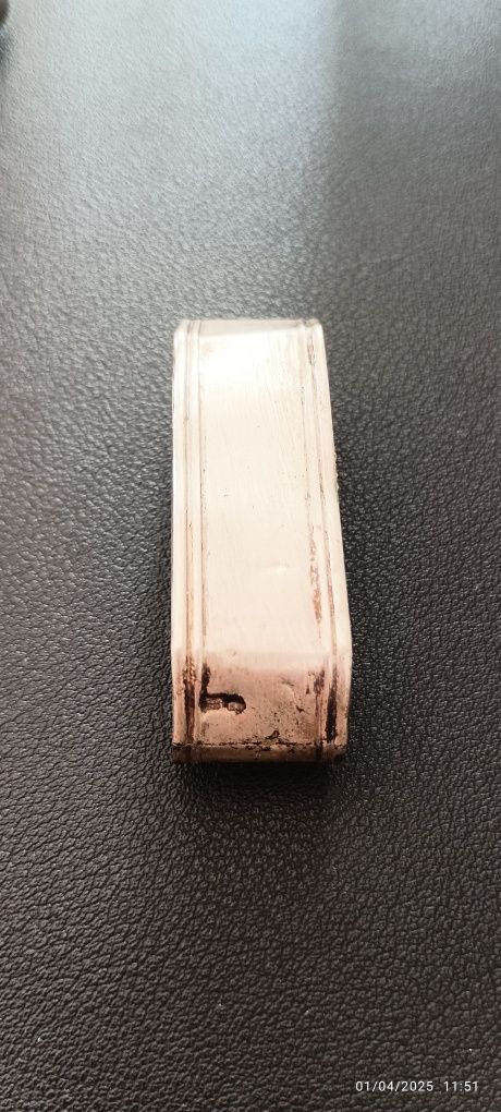 Argola de guardanapo e colher em prata