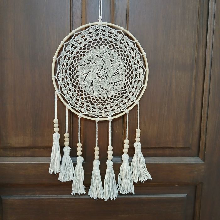 Macramé Caça sonhos com naperon