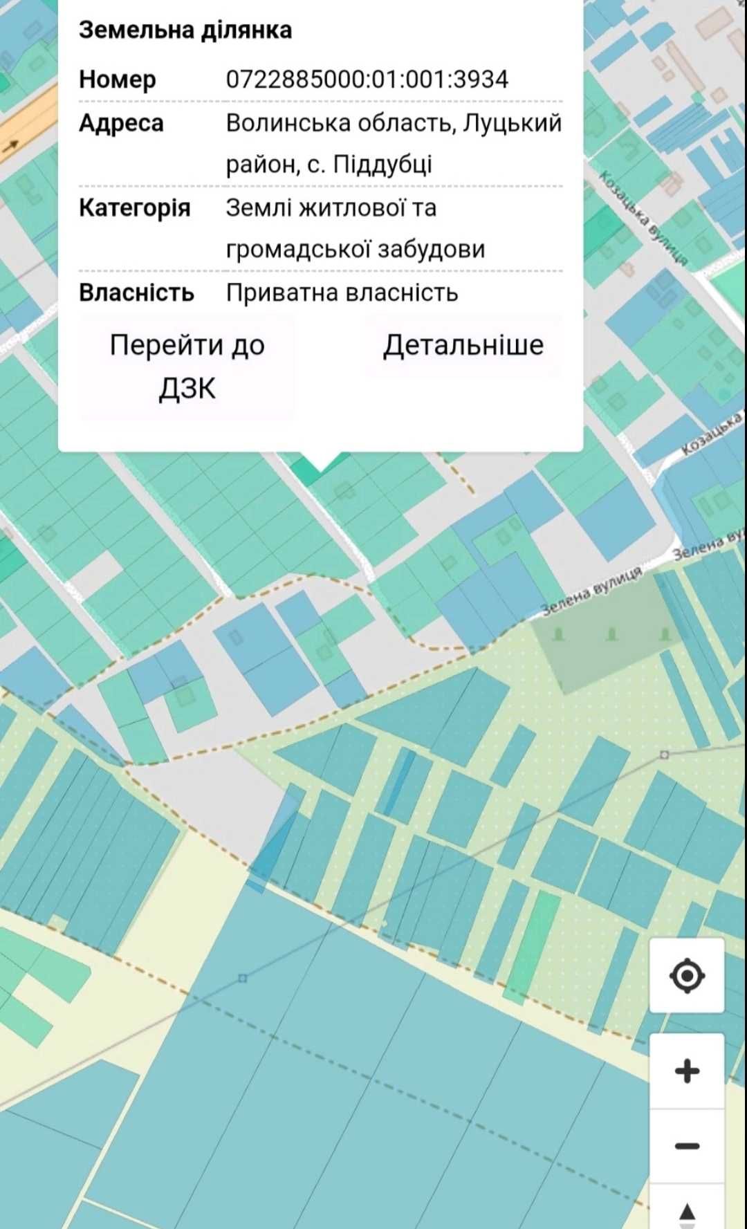 Земля ,12 сот с. Піддубці, житлова забудова