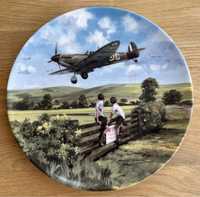 SPITFIRE RAF Royal Doulton Kolekcjonerski Talerz Porcelanowy Samolot