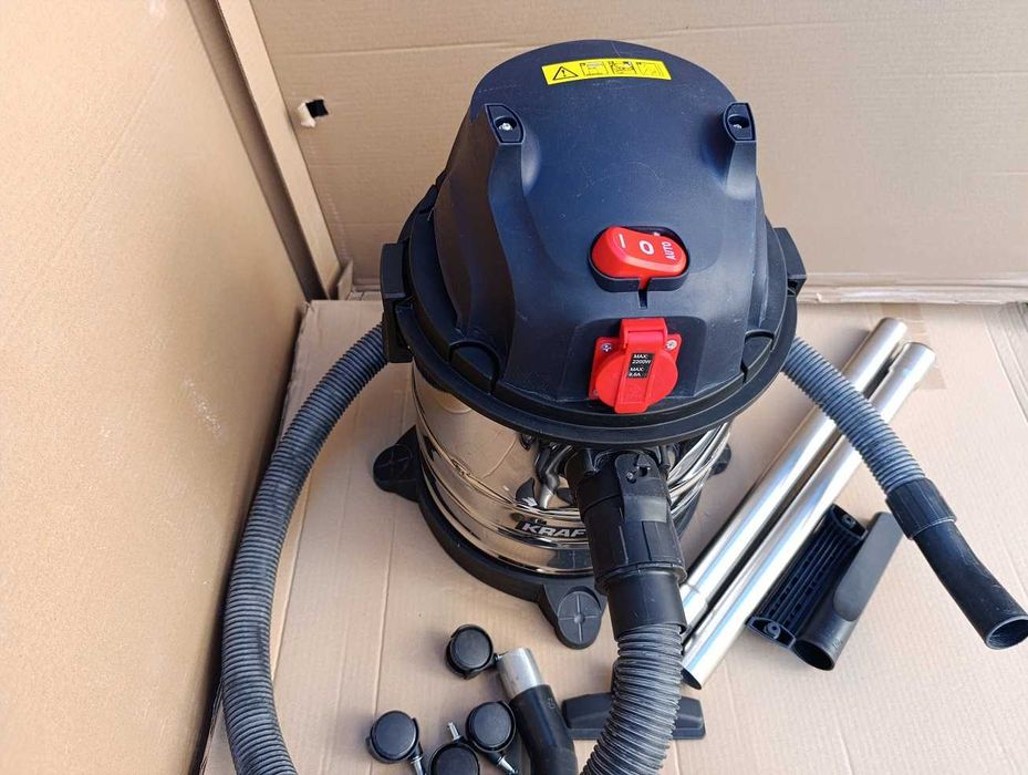 Odkurzacz warsztatowy przemysłowy Kraftronic KT-NT 20 S gniazdo AUTO