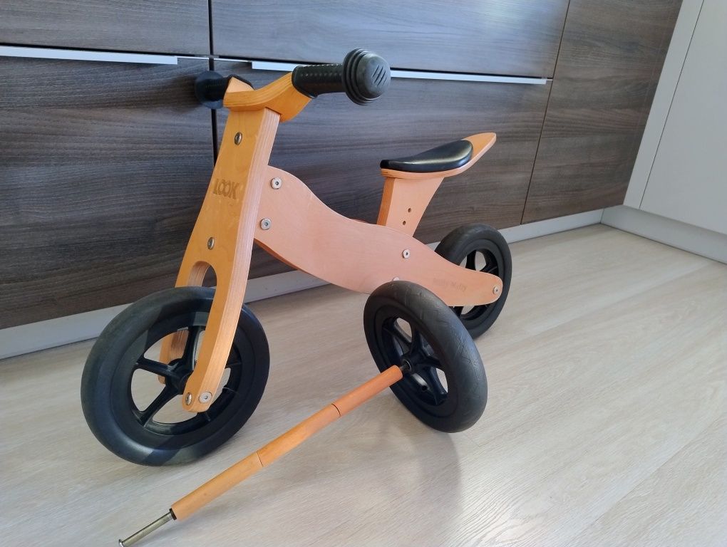 Rowerek biegowy drewniany 2w1