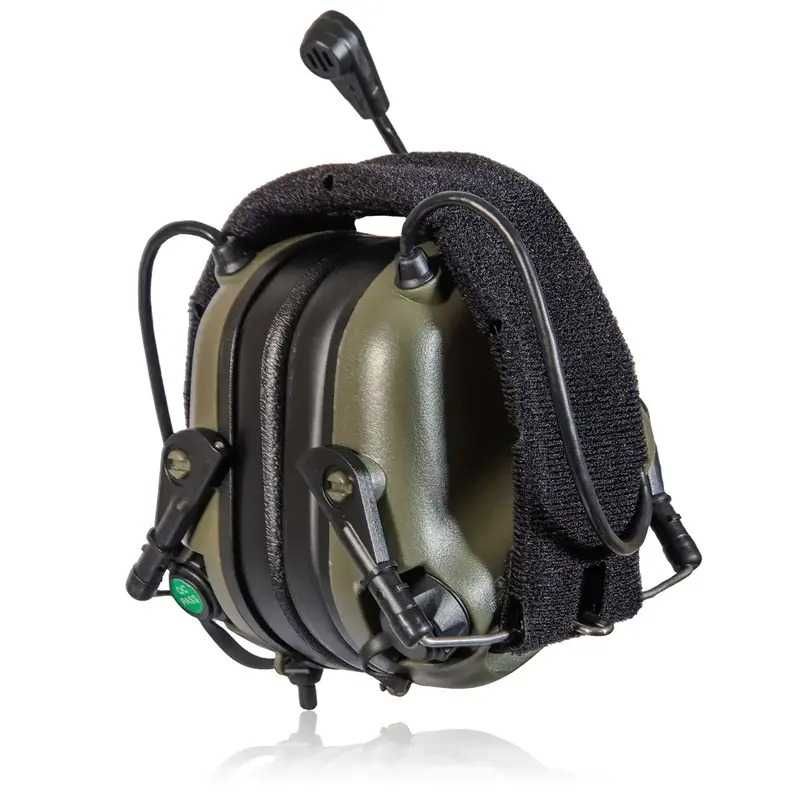 Тактичні навушники із мікрофоном Earmor M32 MOD3 Helmet Version. Олива