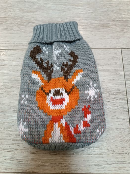 В'язаний акриловий светр для собак Pet Style "Сірий лось" XS
Заміри:
д