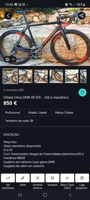 Orbea Orca OMR di2 e mecânico t51 t53