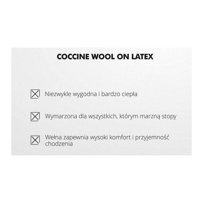 r.43 - wkładki wełna na lateksie coccine wool on latex