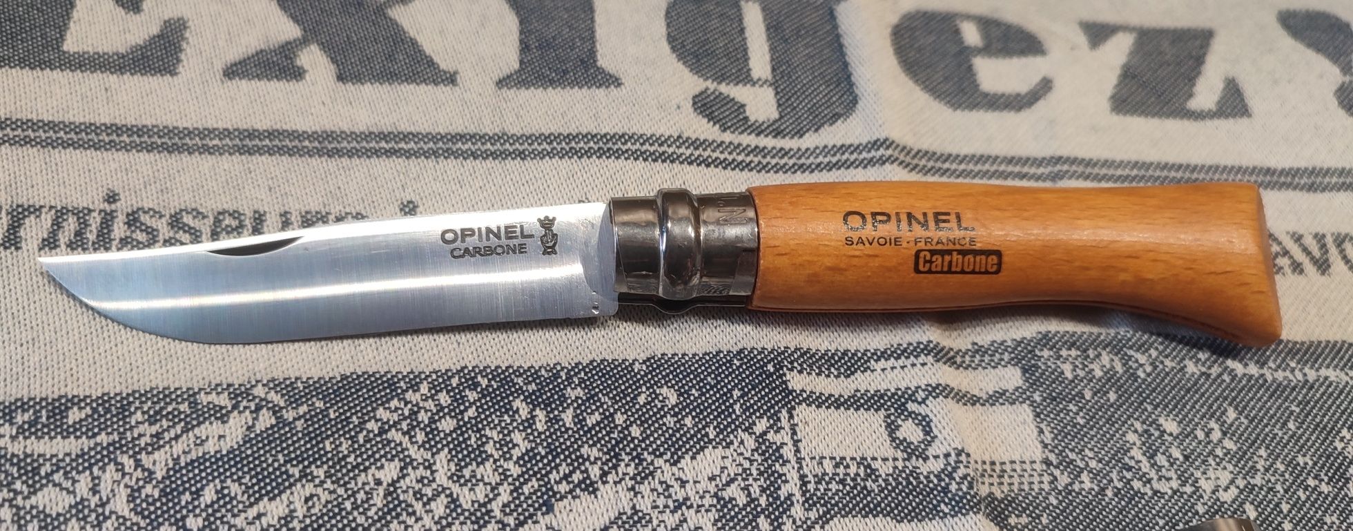 Нож туристический Opinel №8 Carbon вуглецева сталь складной углеродка