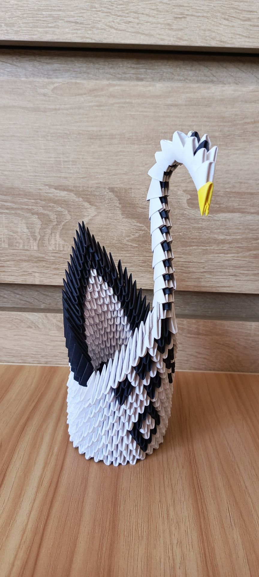 Łabędzie origami modułowe różne wzory