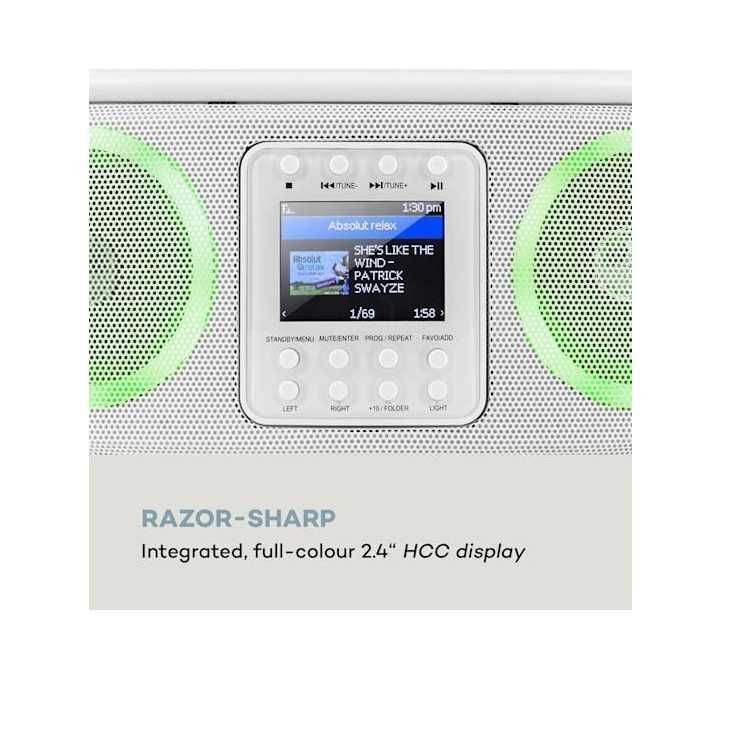 Boombox Radio Internetowe Cd Smart Wifi Bluetooth Efekty Led