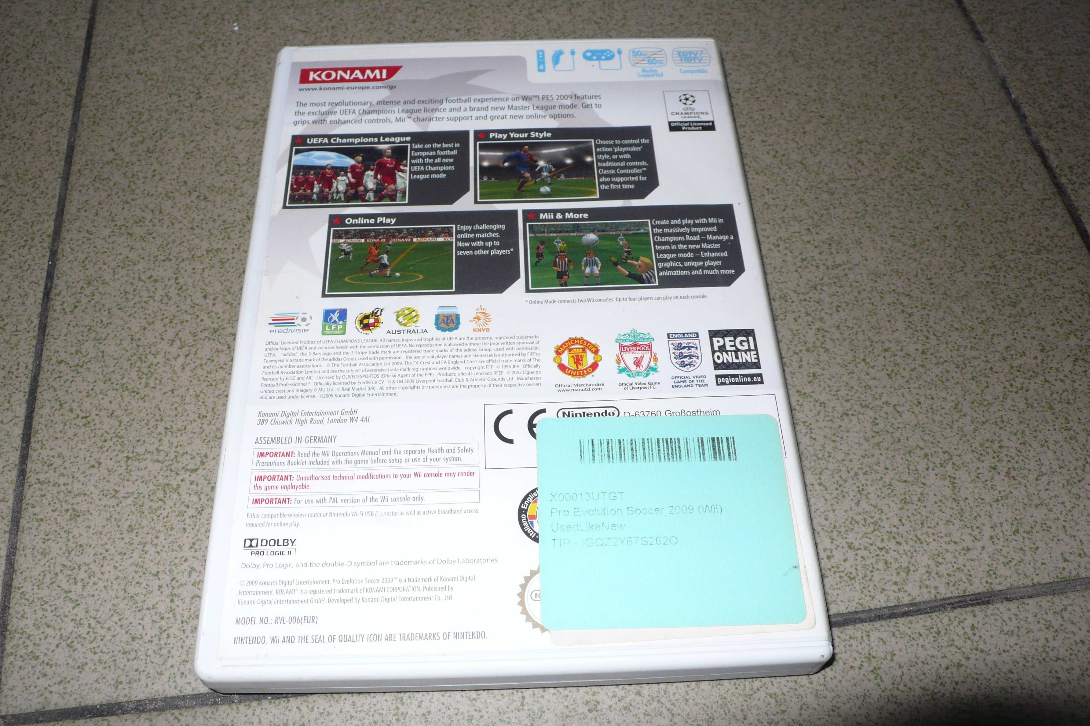 Pro Evolution Soccer 2009 PES 2009 na Nintendo Wii