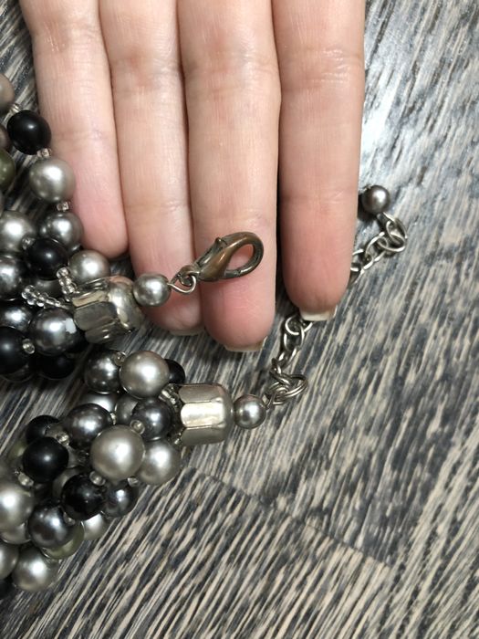 Намисто жіноче типа срібло і чорний колір