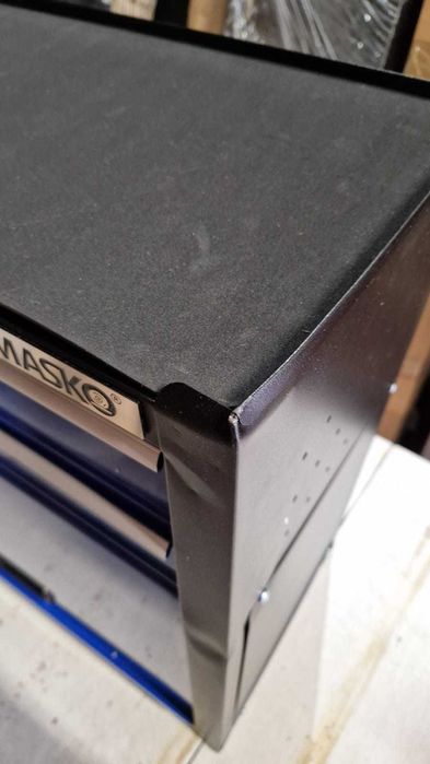 Wózek warsztatowy narzędziowy na kółkach klucz szuflady półki metalowy