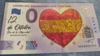 Banknot 0 euro Hiszpania etui color kolor kolorowe