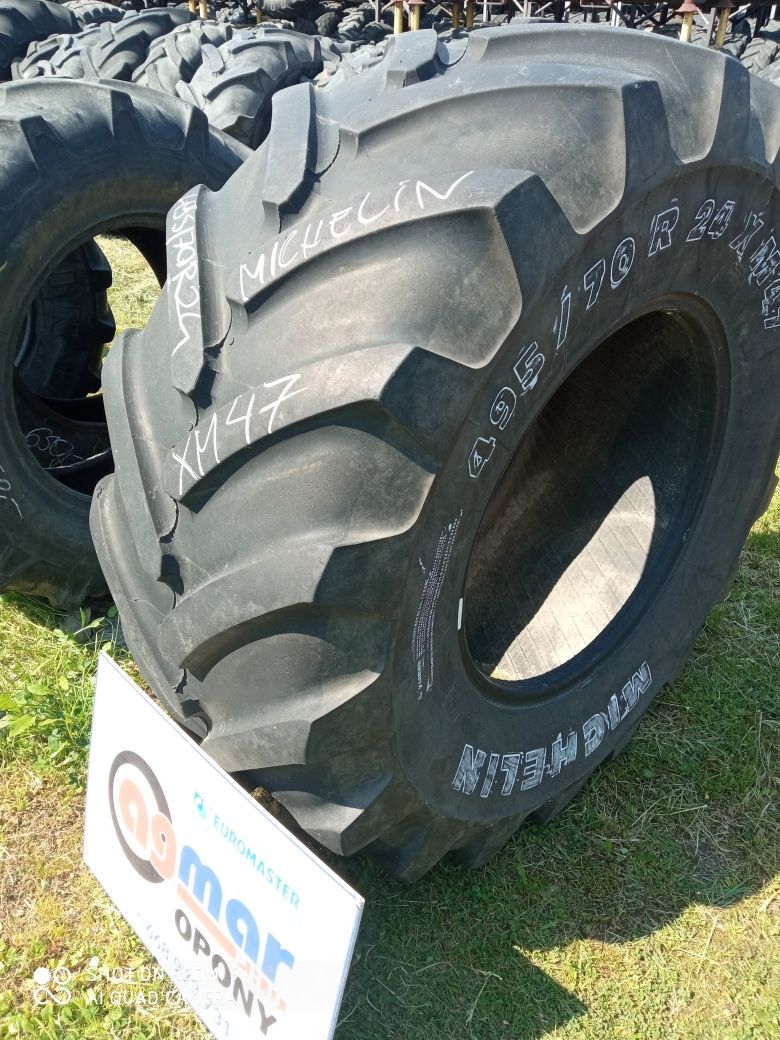 495/70R24 Michelin opona używana rolnicza przemysłowa