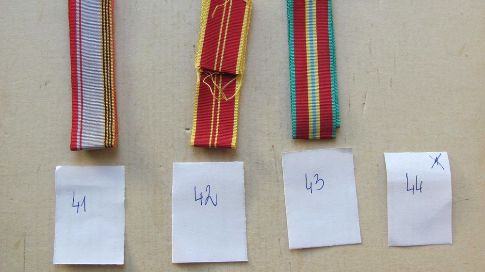 Wstążki do Medali byłego Związku Radzieckiego,  oryginalne  41 - 58