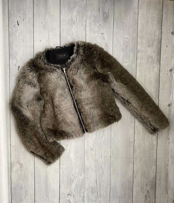 Нова жіноча укорочена шубка,куртка хутро від  Vila S(36)8