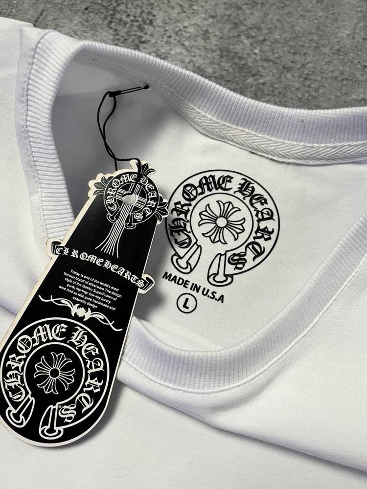 Футболка Chrome Hearts белая с бирками