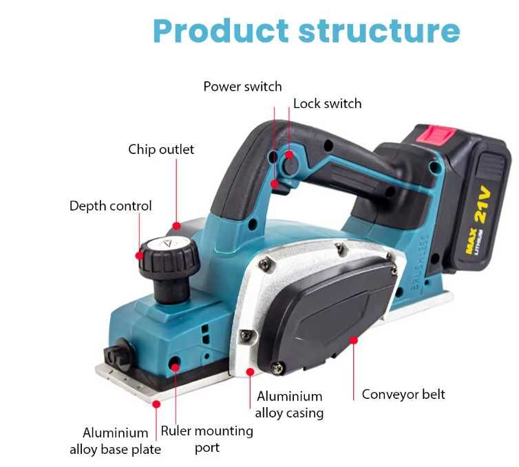Hebel stolarski Strug do baterii Makita 18V