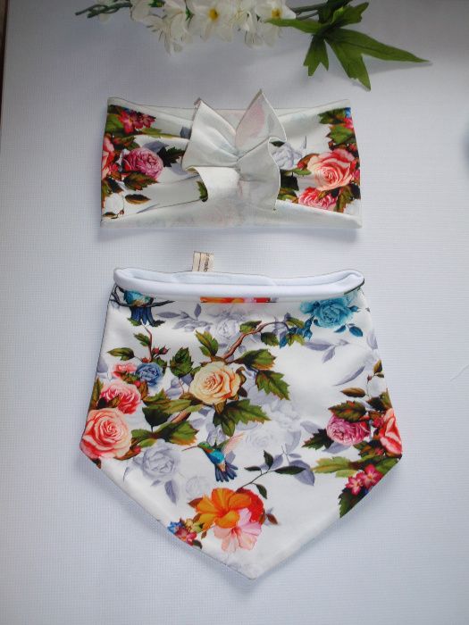 Szeroka opaska na głowę dziecięca ~~ turbanowa ~~ hand made